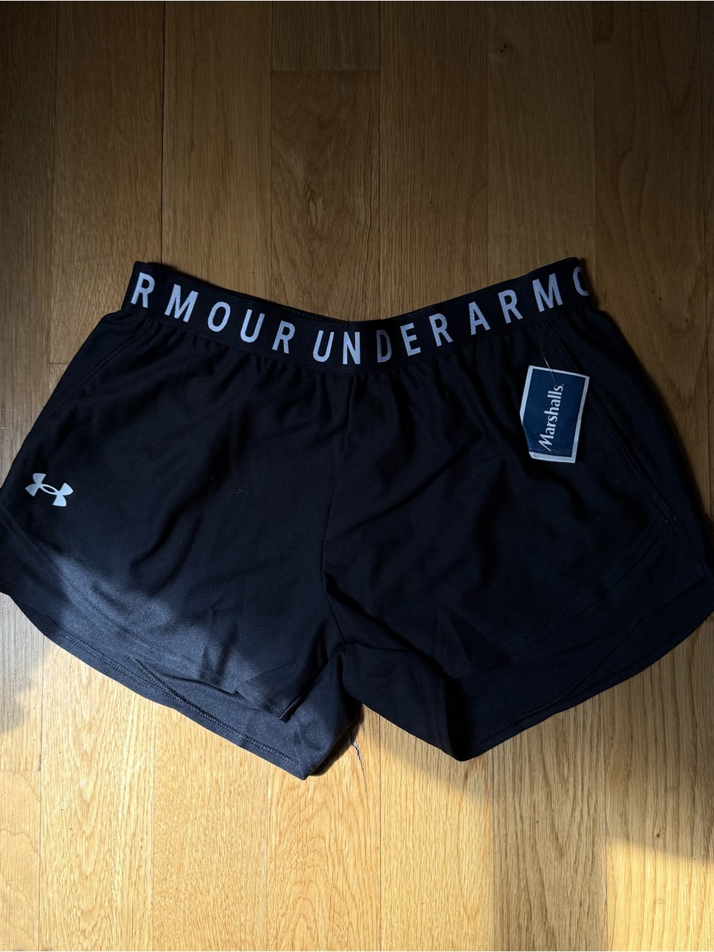 Under Armour Black Women's Athletic Shorts with Branded Waistband